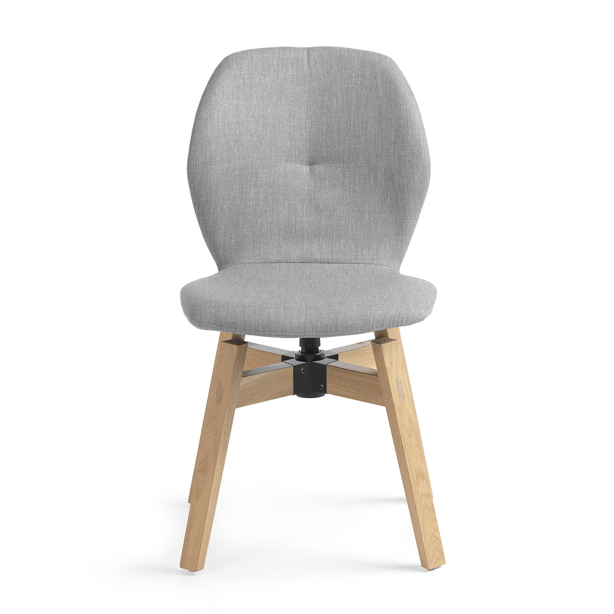 Stuhl MOOD mit Holzgestell 360° drehbar und Stoffbezug