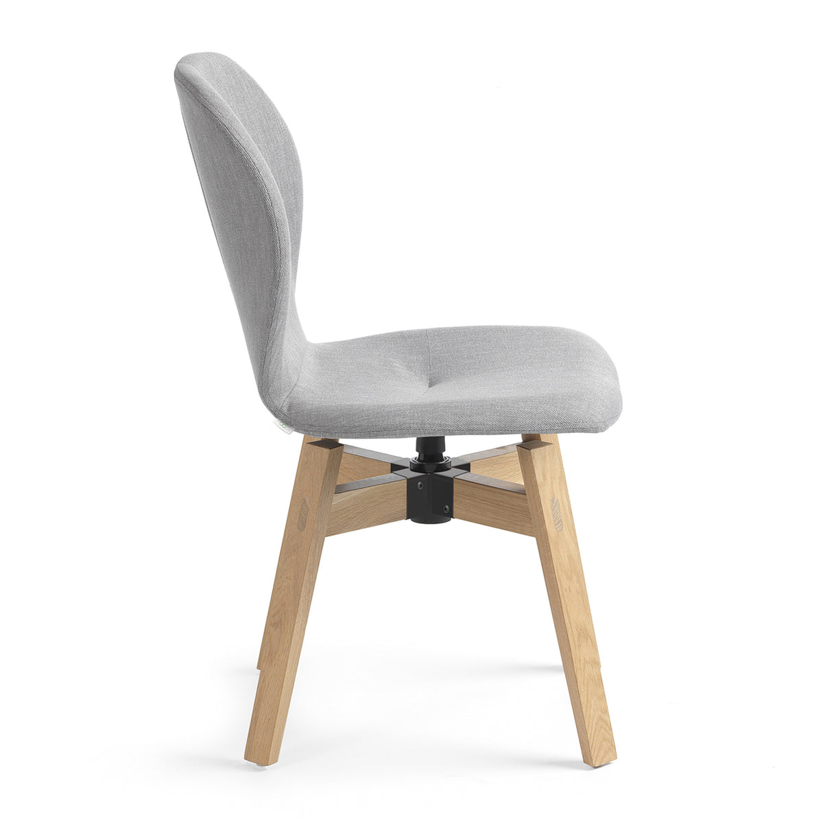 Stuhl MOOD mit Holzgestell 360° drehbar und Stoffbezug