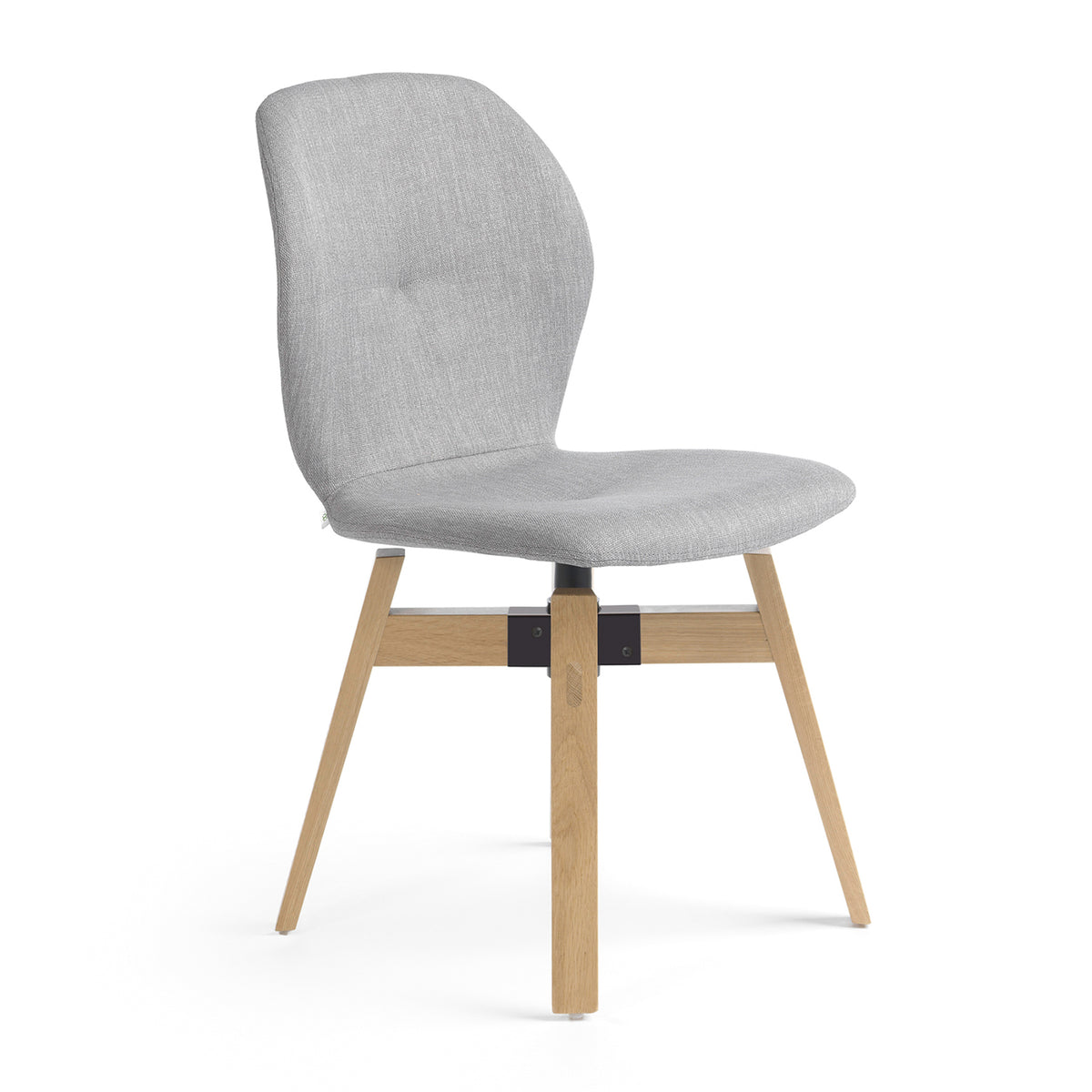 Stuhl MOOD mit Holzgestell 360° drehbar und Stoffbezug