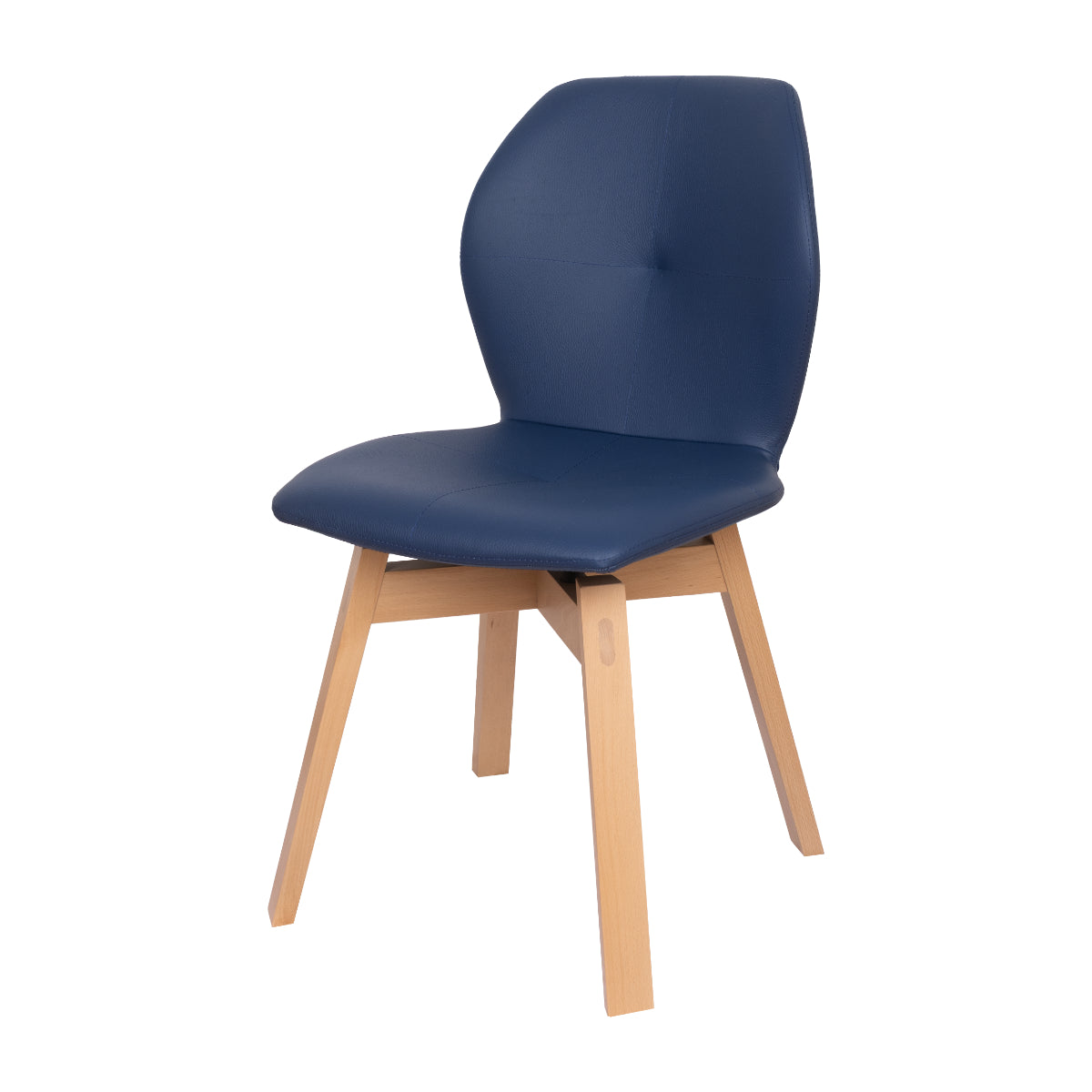 Stuhl MOOD mit Holzgestell und Lederbezug