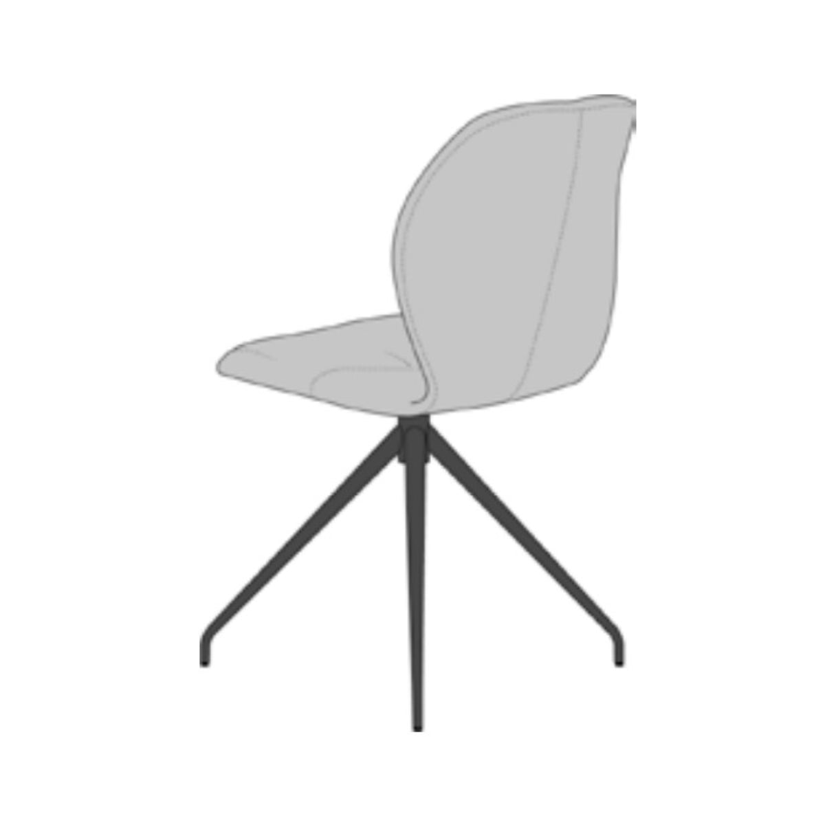 Stuhl MOOD mit Metallgestell und Stoffbezug