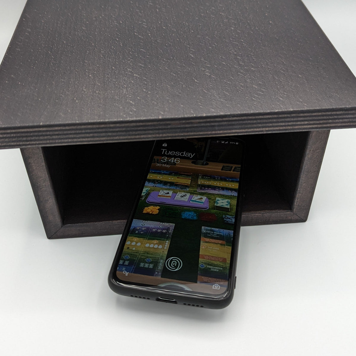 Ablagebrett mit Regalfach - Aufsatz (alle Farben) passend für Spieltische mit integrierter Aufsatzrille