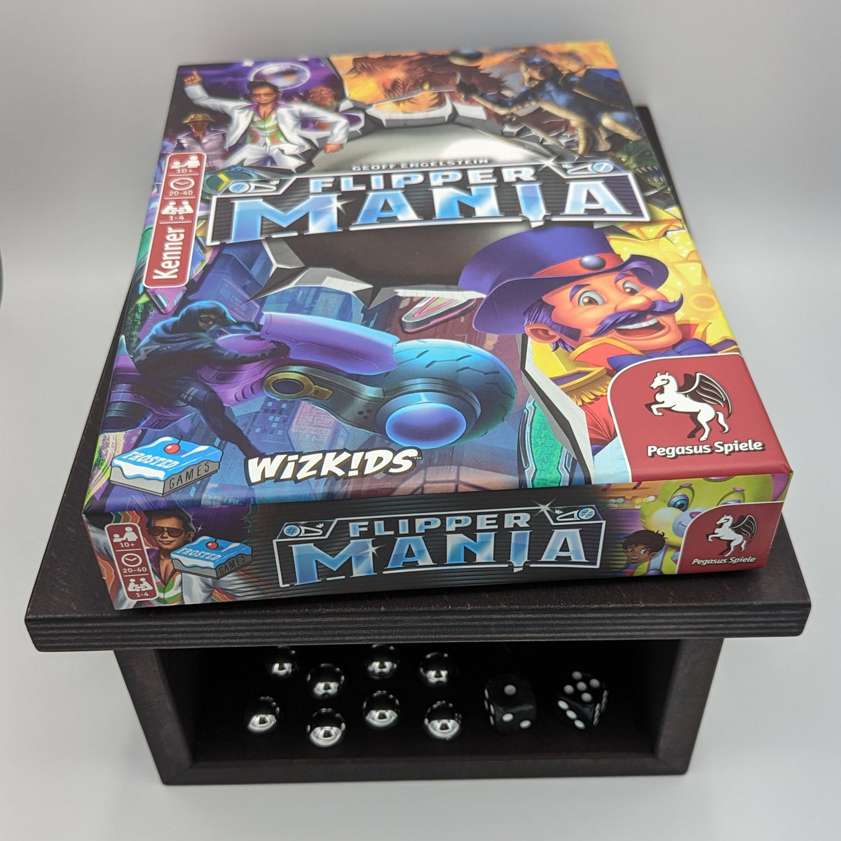 Ablagebrett mit Regalfach - Aufsatz (alle Farben) passend für Spieltische mit integrierter Aufsatzrille