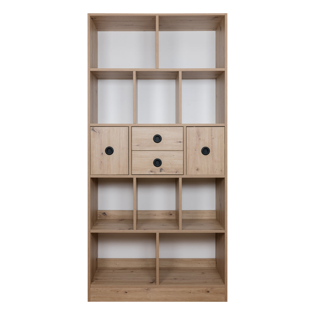 Brettspielregal EXAKT S High5 mit Schubkästen/Türen horizontal (Asteiche) [inkl. Lieferung & Aufbau]