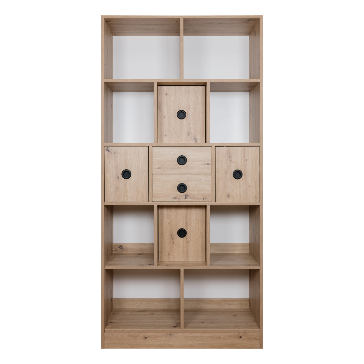 Brettspielregal EXAKT S High5 mit Schubkästen/Türen vertikal (Asteiche) [inkl. Lieferung & Aufbau]