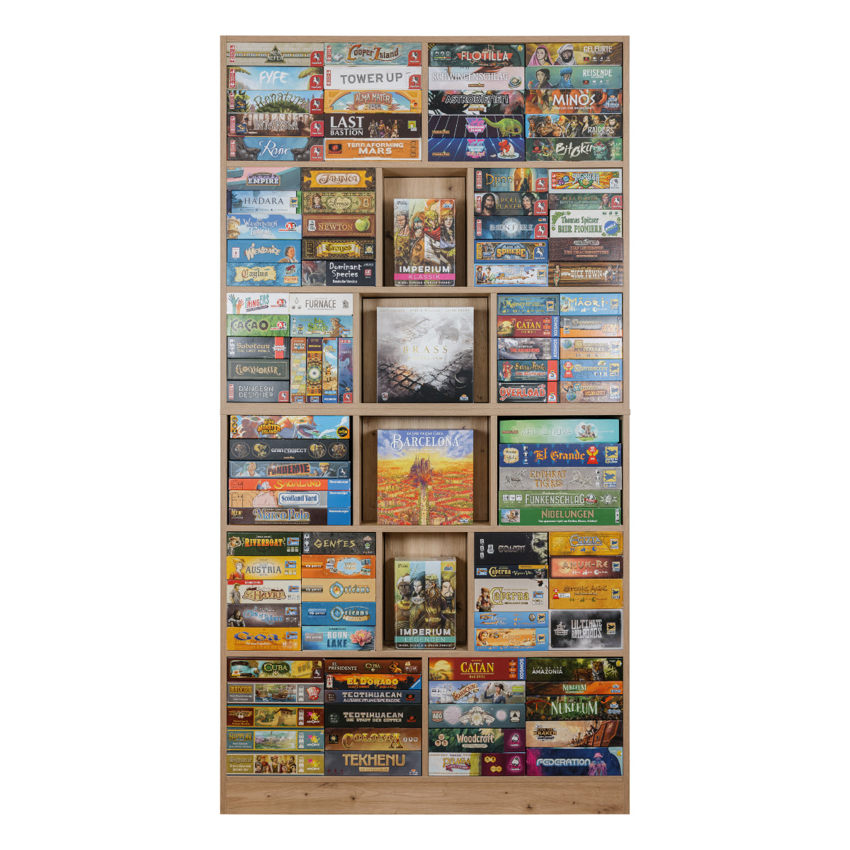 Brettspielregal EXAKT Original High6 (Asteiche) [inkl. Lieferung & Aufbau]