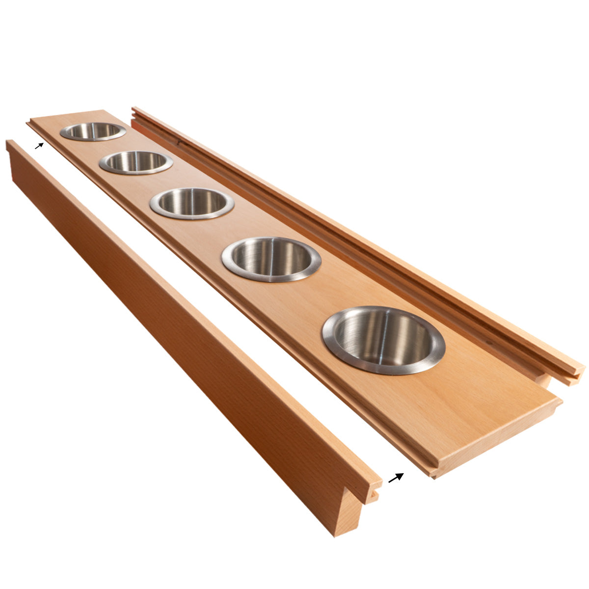 Getränkehalterplatte 5er passend für alle Kapplex Spieltische