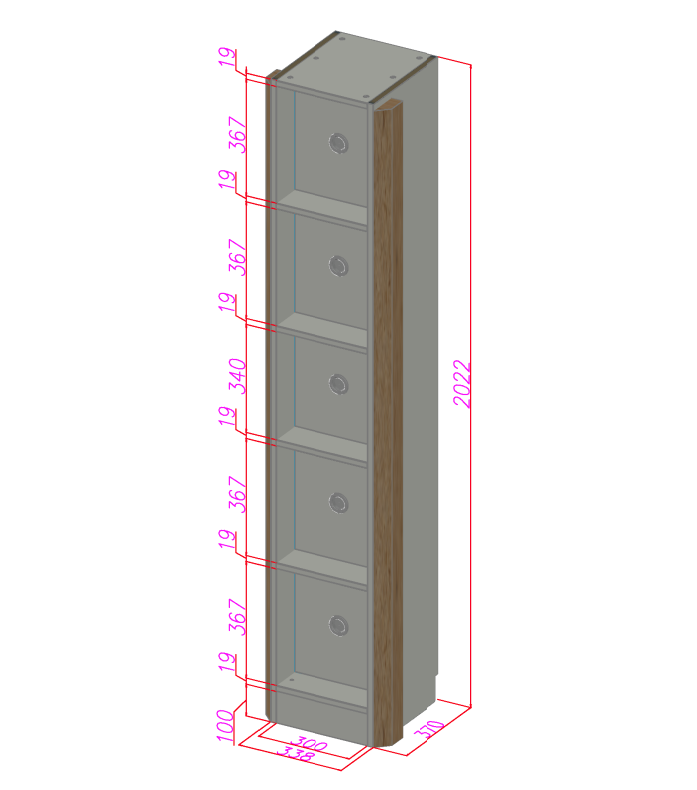 Brettspielregal EXAKT Eck High5 (Holzfarben) [inkl. Lieferung & Aufbau]