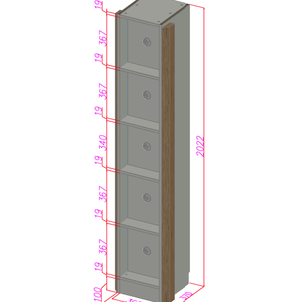 Brettspielregal EXAKT Eck High5 (Unifarben) [inkl. Lieferung & Aufbau]