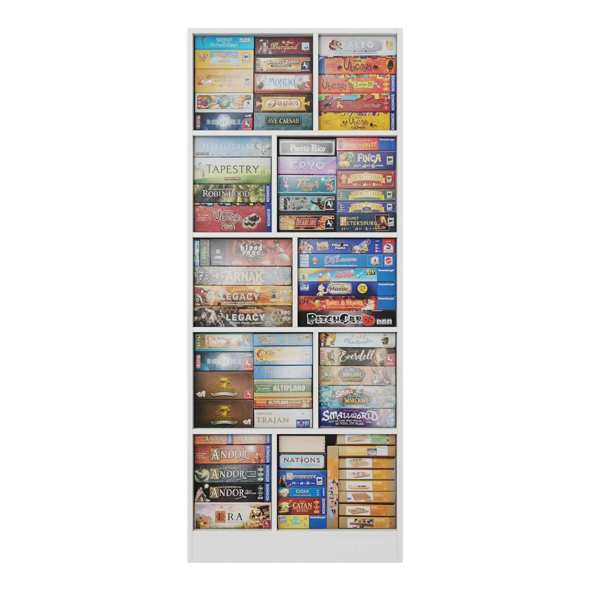 Brettspielregal EXAKT XS High5 (Unifarben) [inkl. Lieferung & Aufbau]