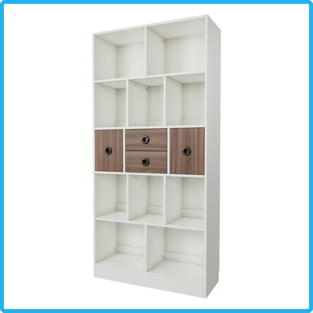 Brettspielregal EXAKT S High5 mit Schubkästen/Türen horizontal (Unifarben) [inkl. Lieferung & Aufbau]