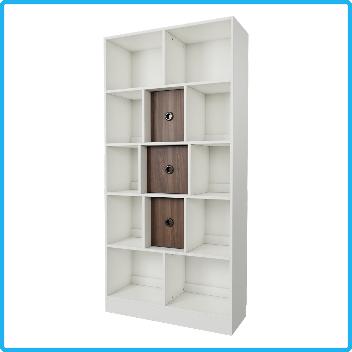 Brettspielregal EXAKT S High5 mit Türen (Unifarben) [inkl. Lieferung & Aufbau]