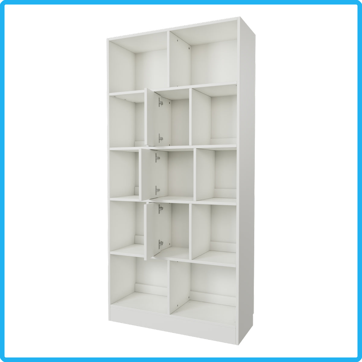 Brettspielregal EXAKT S High5 mit Türen (Unifarben) [inkl. Lieferung & Aufbau]