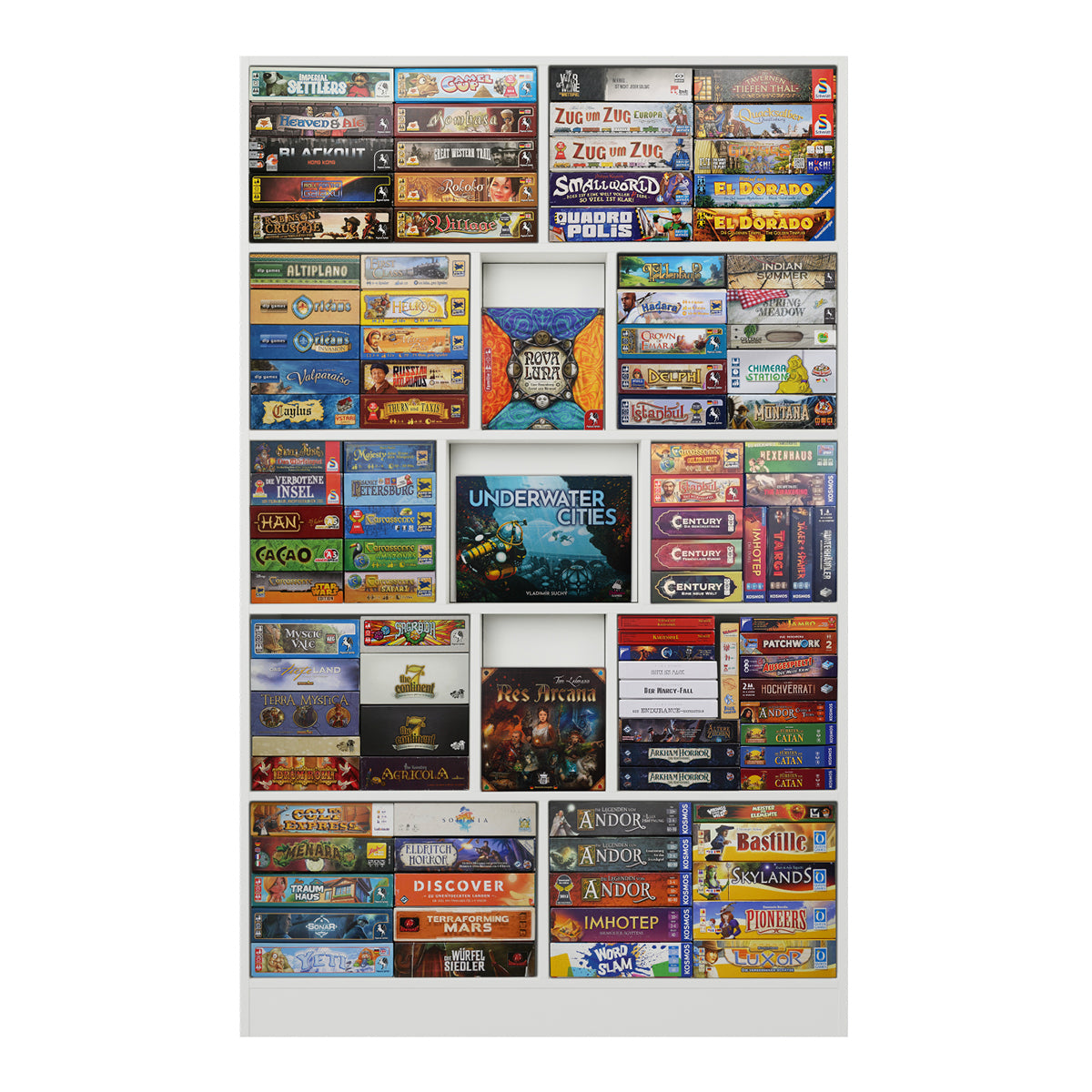 Brettspielregal EXAKT Original High5 (Unifarben) [inkl. Lieferung & Aufbau]